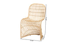 May Bohemian Light Honey Rattan S-Curve Dining Chair Baxton