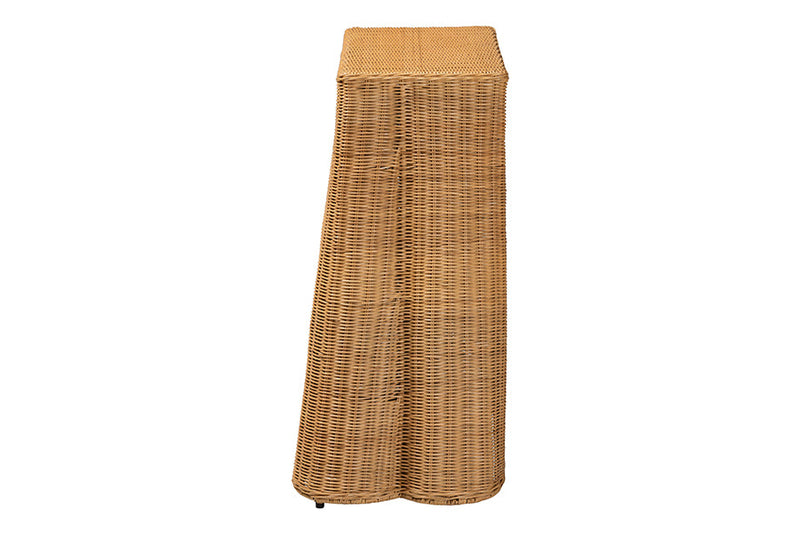 Claire Rectangular Natural Rattan Console Table Baxton