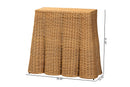 Claire Rectangular Natural Rattan Console Table Baxton