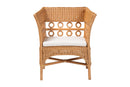 June Bohemian Light Honey Rattan Arm Chair Baxton
