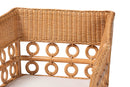 June Bohemian Light Honey Rattan Arm Chair Baxton