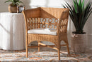 June Bohemian Light Honey Rattan Arm Chair Baxton