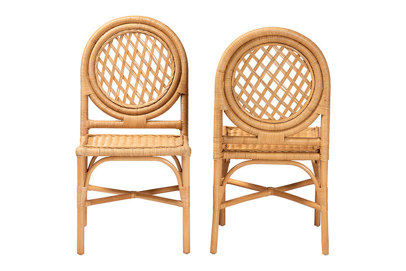 June Natural Rattan Dining Chair Baxton