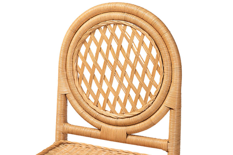 June Natural Rattan Dining Chair Baxton
