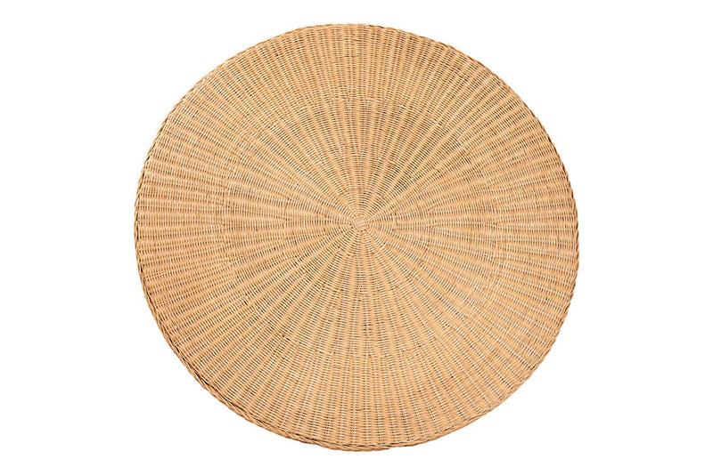 Makya Bohemian Light Honey Rattan 3-Piece Dining Nook Set Baxton