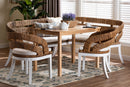 Turner Seagrass Dining Nook Set Baxton