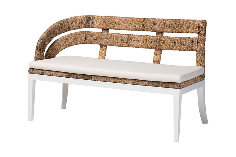 Turner Seagrass Dining Nook Bench Set Baxton