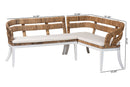 Turner Seagrass Dining Nook Bench Set Baxton