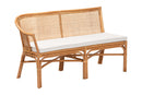 Aldith 3-Piece Natural Rattan Dining Nook Set Baxton