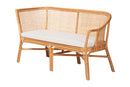 Aldith 3-Piece Natural Rattan Dining Nook Set Baxton