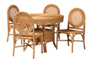 Taylin Natural Rattan Dining Set Baxton