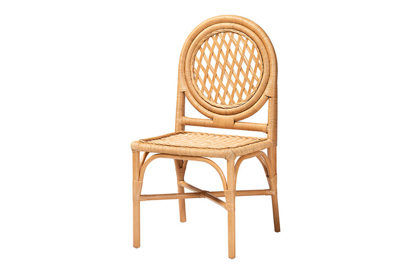 Taylin Natural Rattan Dining Set Baxton