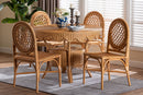 Taylin Natural Rattan Dining Set Baxton