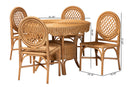 Taylin Natural Rattan Dining Set Baxton