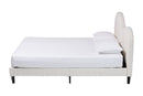 Hermine Boucle Upholstered Platform Bed, Queen Baxton