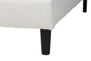 Hermine Boucle Upholstered Platform Bed, Queen Baxton