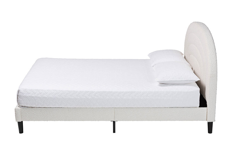 Payne Boucle Upholstered Platform Bed, Queen Baxton