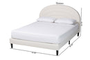 Payne Boucle Upholstered Platform Bed, Queen Baxton