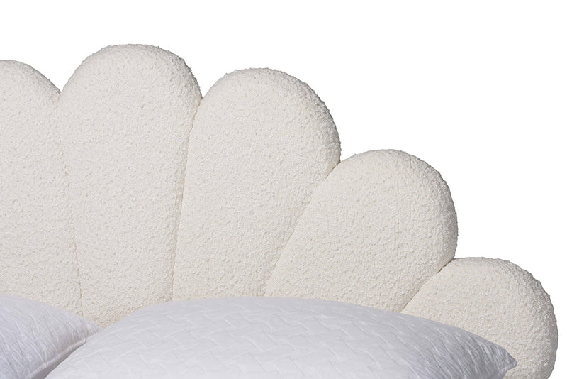 Abena Boucle Upholstered Platform Bed, Queen Baxton