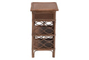 Adita Natural Rattan Nightstand w/Drawer and Open Shelves Baxton