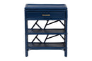 Sinclaire Natural Rattan Nightstand w/Drawer and Open Shelves Baxton