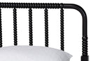 Bernice Farmhouse Black Spindle Wood Queen Size Platform Bed Baxton