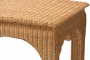 Albion Handwoven Natural Rattan Console Table Baxton