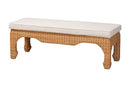 Albion Ming Style Natural Rattan Bench Baxton