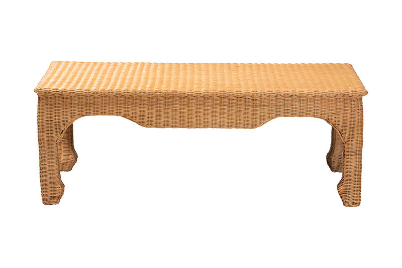 Albion Ming Style Natural Rattan Coffee Table Baxton