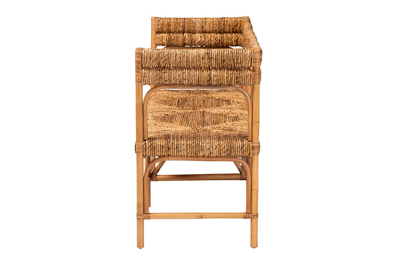 Akane Natural Rattan Bench Baxton