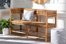 Akane Natural Rattan Bench Baxton