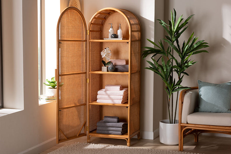 Skylar Natural Rattan Decorative Cabinet Baxton