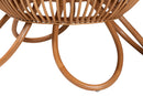 Jamila Natural Rattan Coffee Table with Splayed Legs Baxton