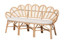 Hartman Natural Rattan Accent Bench with Removable Cushion Baxton