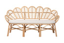 Hartman Natural Rattan Accent Bench with Removable Cushion Baxton