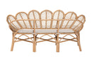 Hartman Natural Rattan Accent Bench with Removable Cushion Baxton