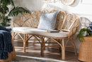 Hartman Natural Rattan Accent Bench with Removable Cushion Baxton