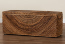 Niko Handwoven Seagrass Storage Bench with Removable Lid Baxton