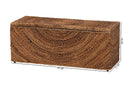Niko Handwoven Seagrass Storage Bench with Removable Lid Baxton