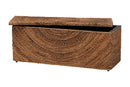 Niko Handwoven Seagrass Storage Bench with Removable Lid Baxton