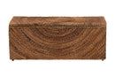 Niko Handwoven Seagrass Storage Bench with Removable Lid Baxton