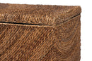 Niko Handwoven Seagrass Storage Bench with Removable Lid Baxton