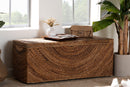 Niko Handwoven Seagrass Storage Bench with Removable Lid Baxton