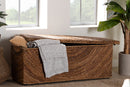 Niko Handwoven Seagrass Storage Bench with Removable Lid Baxton