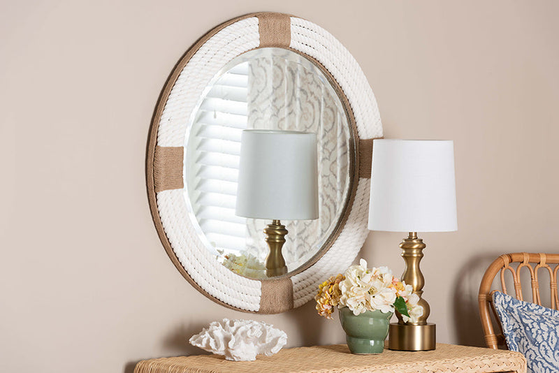 Nantai Round Woven Rope Mirror Baxton