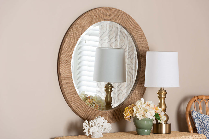 Orianthe Round Woven Rope Mirror Baxton