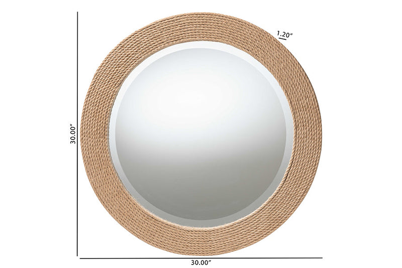 Orianthe Round Woven Rope Mirror Baxton