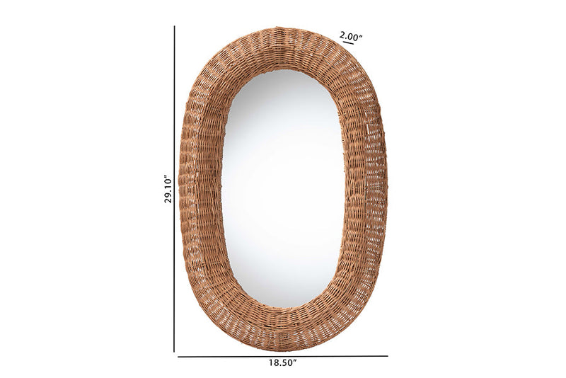 Cherise Natural Rattan Mirror Baxton