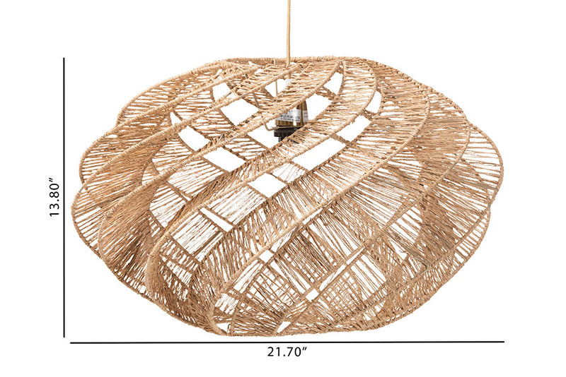 Farrow Handwoven Jute Pendant Lampshade Baxton