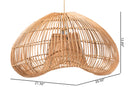 Dawson Natural Rattan Pendant Lampshade Baxton